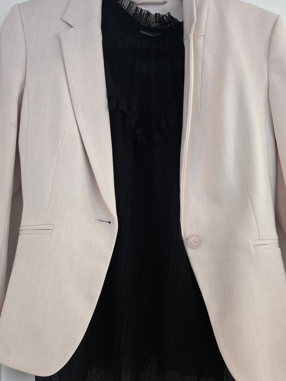 H&M Blush Pink Single-Button Blazer